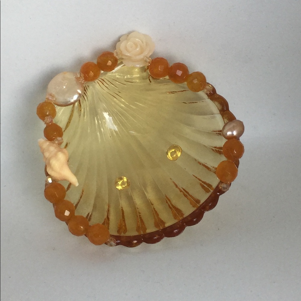 Jewel embellished vintage ring dish